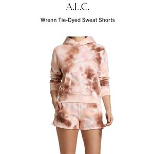 BNWOTS A.L.C Wrenn Cotton Tie Die Sweat Shorts